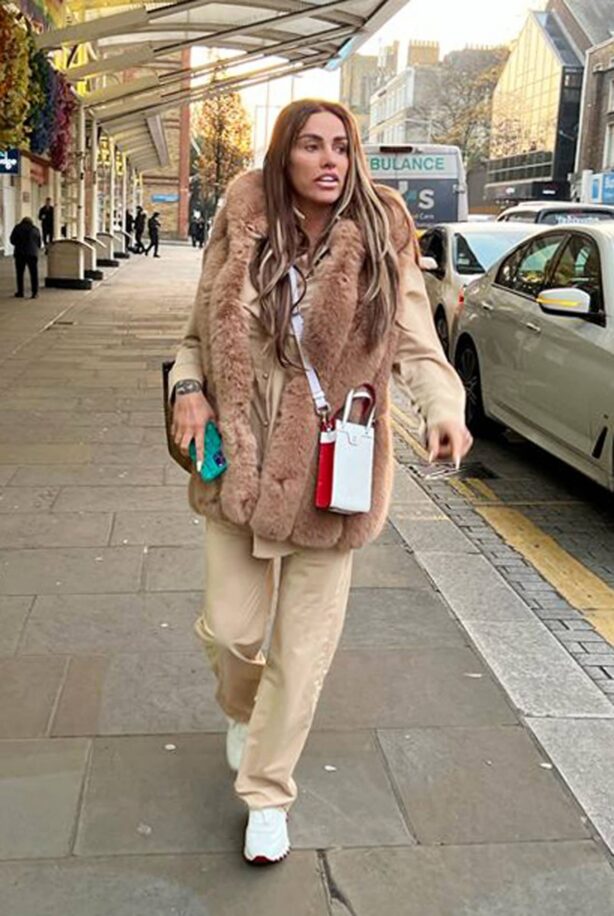 Katie Price - Leaving Chelsea and Westminster hospital
