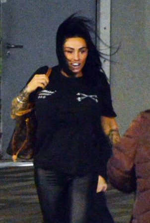 Katie Price - Pictured leaving MS Bank Arena after performing in Liverpool