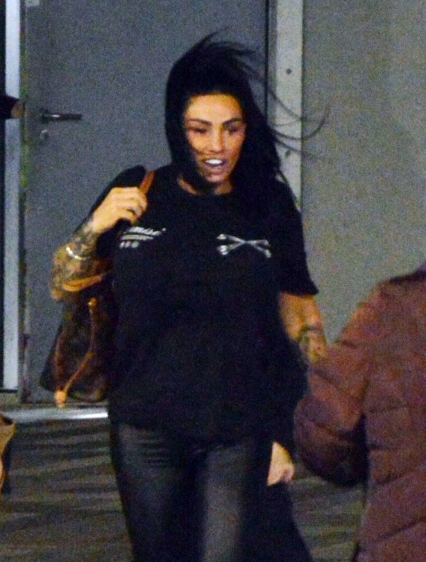 Katie Price - Pictured leaving MS Bank Arena after performing in Liverpool