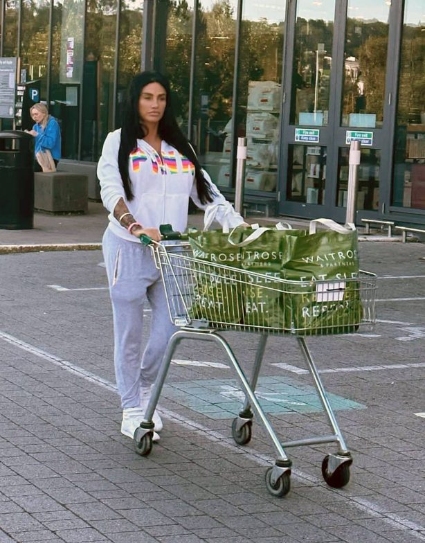 Katie Price - Shopping for groceries in London