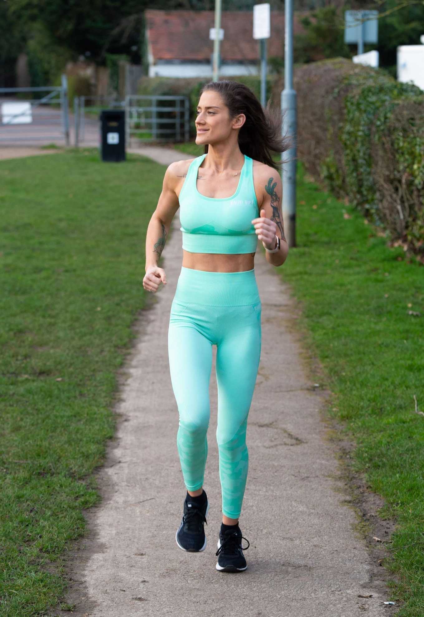 Katie Waissel â€“ Working out at her local park in North London