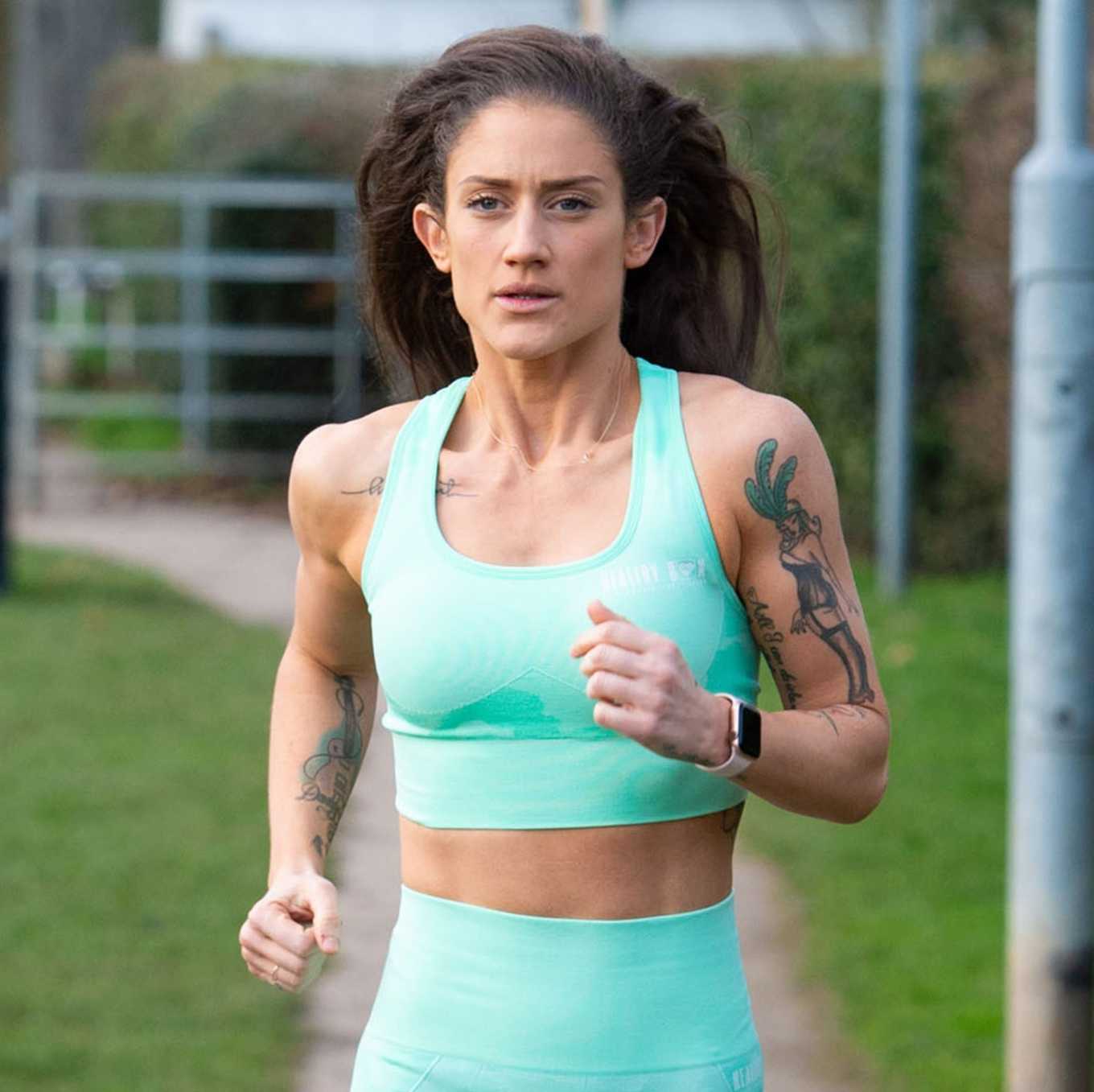 Katie Waissel â€“ Working out at her local park in North London