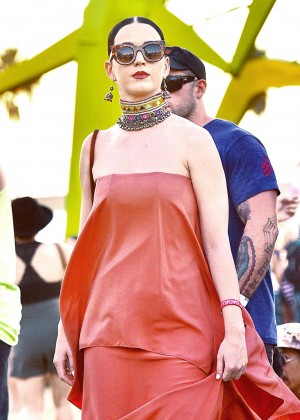 Katy Perry in Red Dress at Coachella Music Festival in Indio