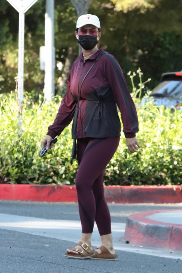 Katy Perry - In a tracksuit seen at the park in Beverly Hills