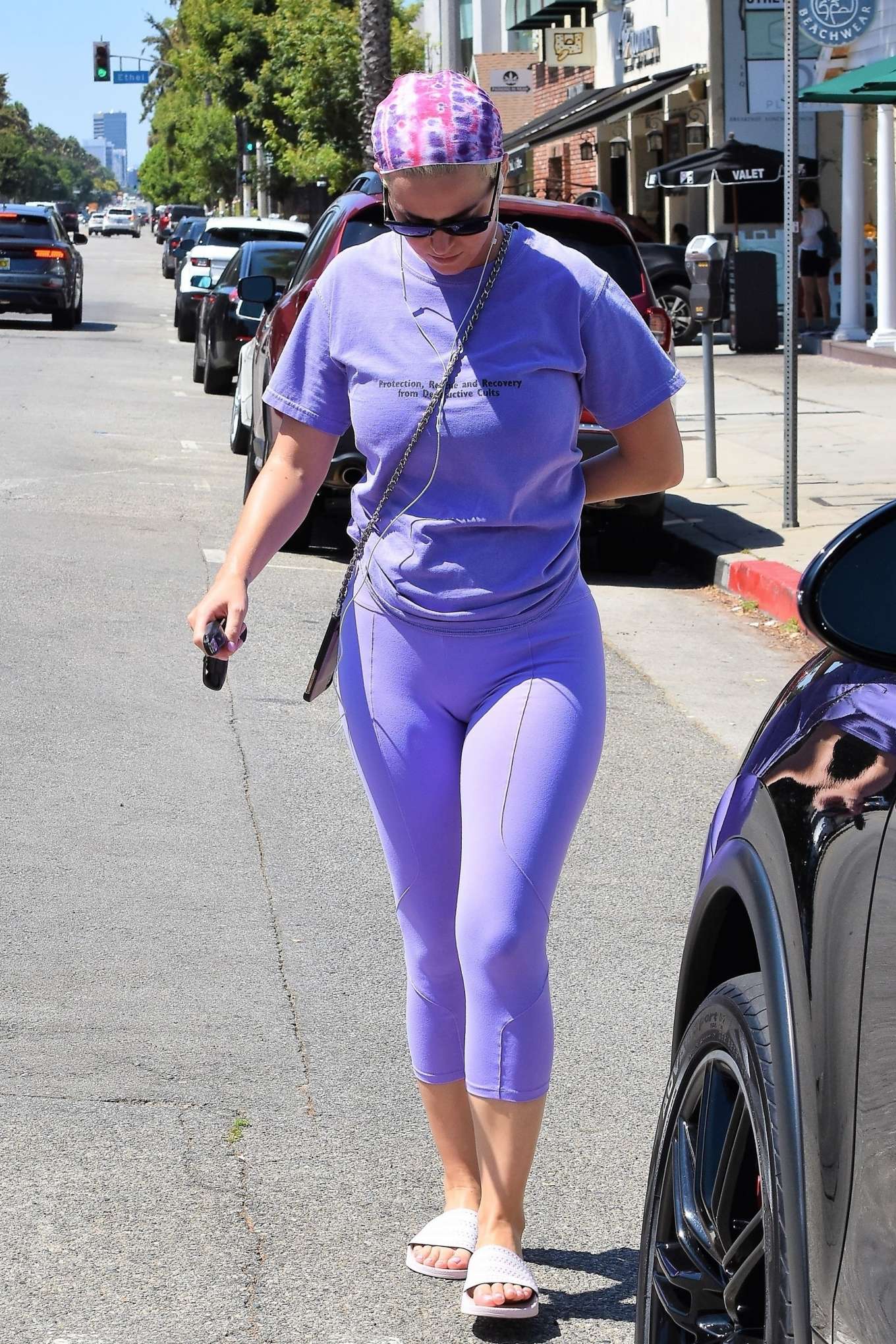 Katy Perry in Purple Outfit - Out in LA-02 | GotCeleb