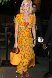 Katy Perry is seen arriving at The Ham Yard Hotel in London