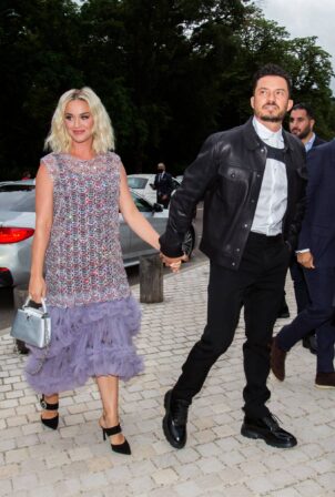 Katy Perry - Seen with Orlando Bloom at Louis Vuitton Fragance Dinner in Paris