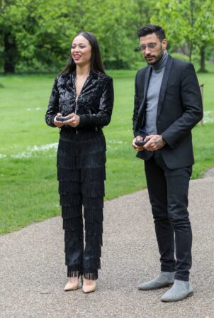 Katya Jones - With Giovanni Pernice seen racing remote control cars in a London park