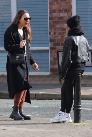 Kaya Hall and Anouska Santos - Seen while out for essentials in Hale Cheshire