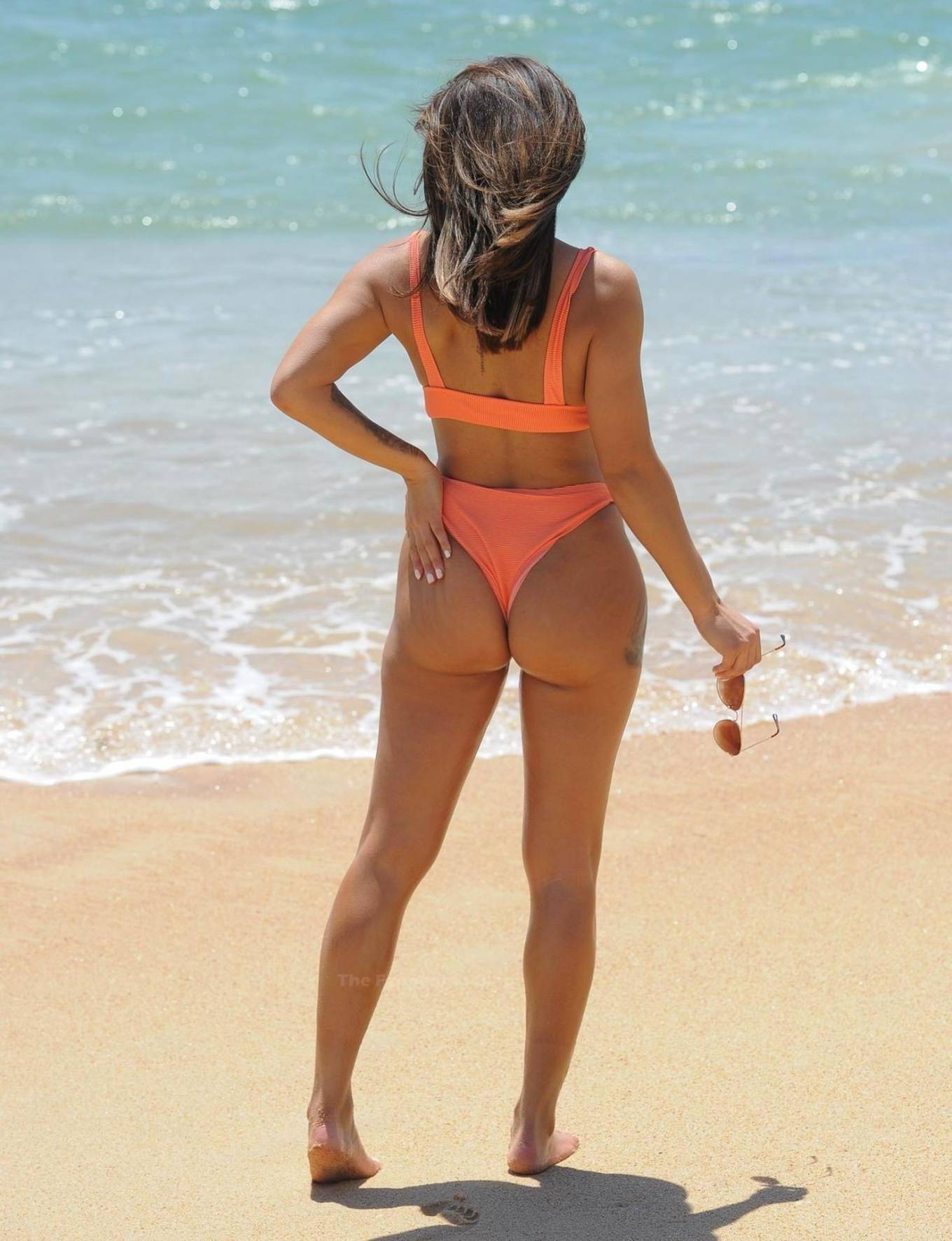 Kayleigh Morris 2020 : Kayleigh Morris – In orange bikini on the beach in Cyprus-19