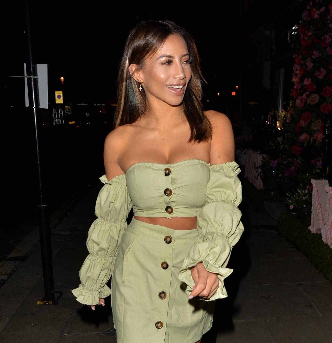 Kayleigh Morris - Looking chic while night out in London