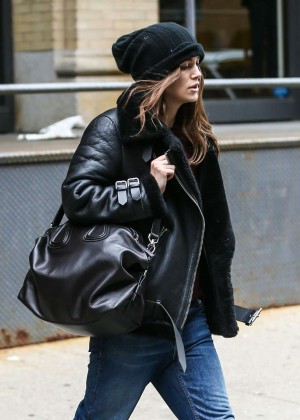 Keira Knight seen walking through the city on Boxing Day in New York