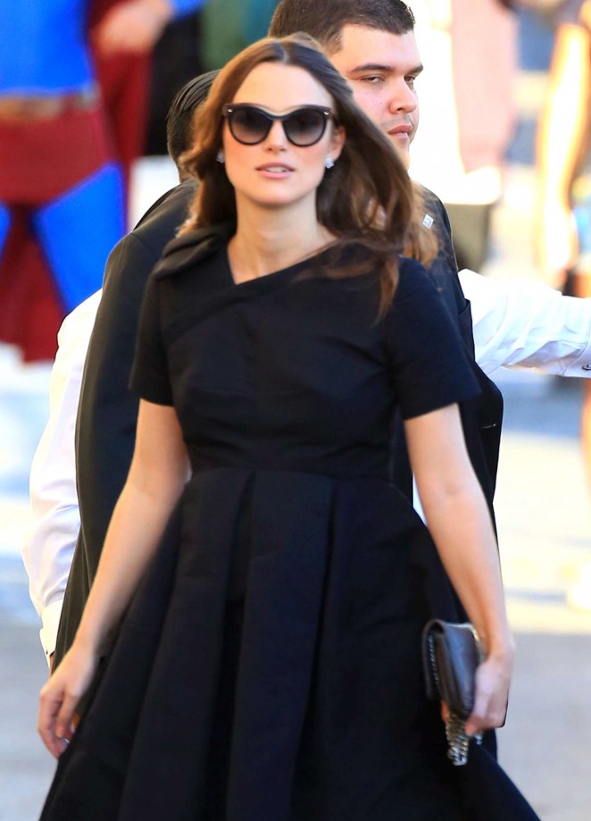 Pregnant Keira Knightley at "Jimmy Kimmel Live!" in Hollywood