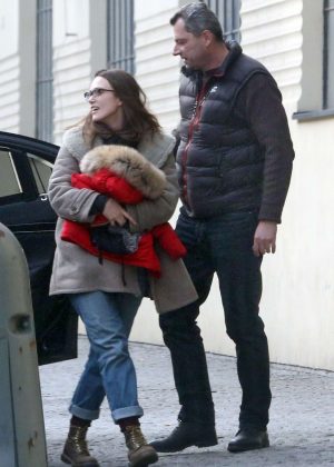 Keira Knightley on the set of 'The Aftermath' in Prague