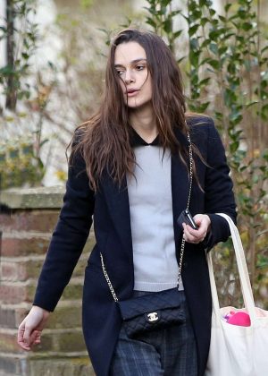 Keira Knightley out with her family