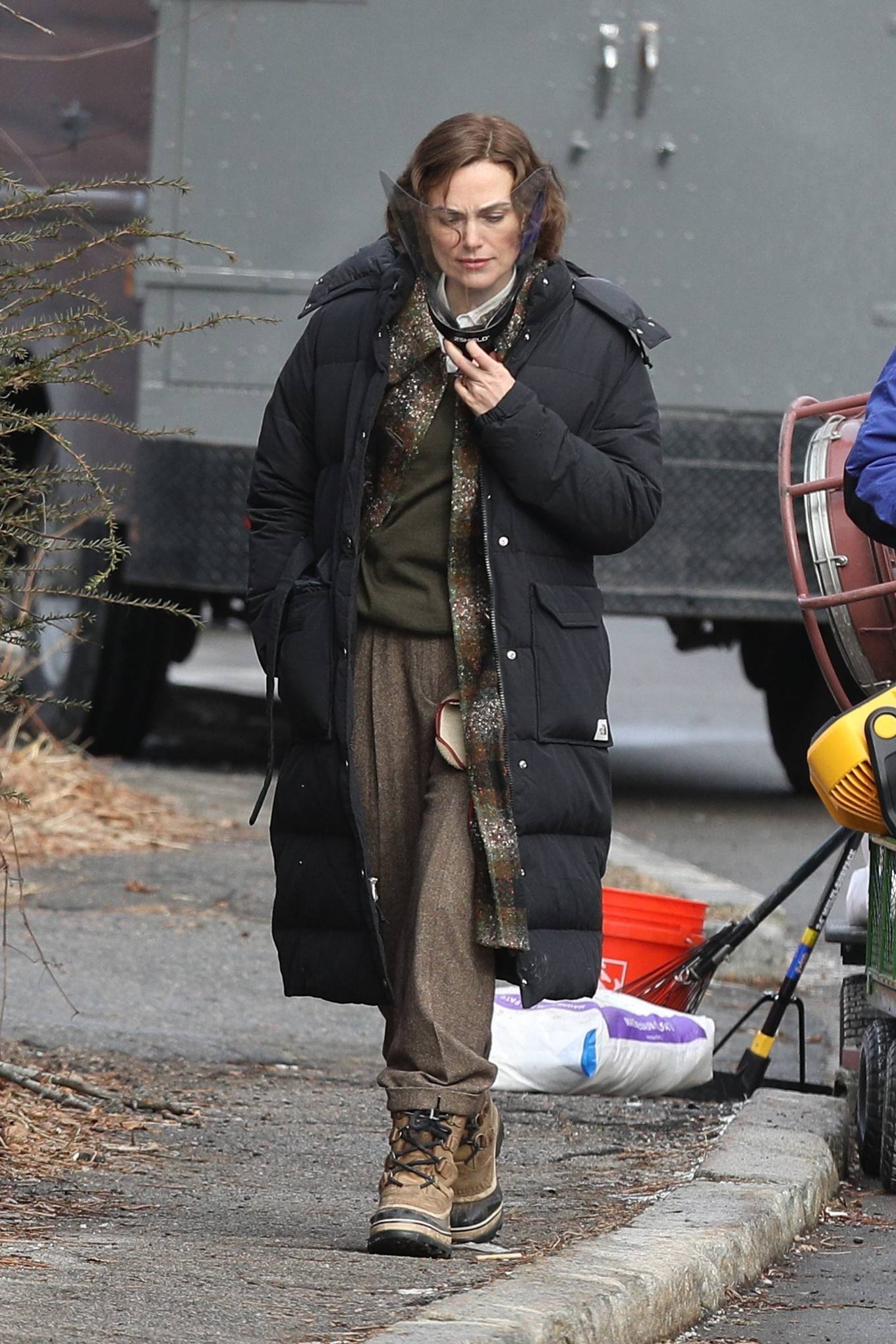 Keira Knightley - Steps out after her extended covid break for 'Boston Strangler' in Boston