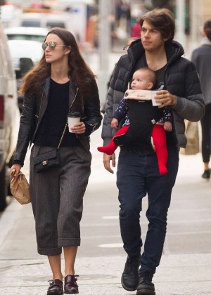 Keira Knightley with her Family out in New York