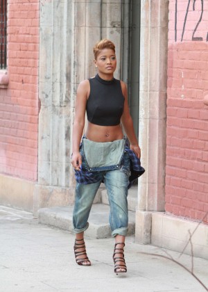 Keke Palmer - Filming a music video for "Brotherly Love" in LA