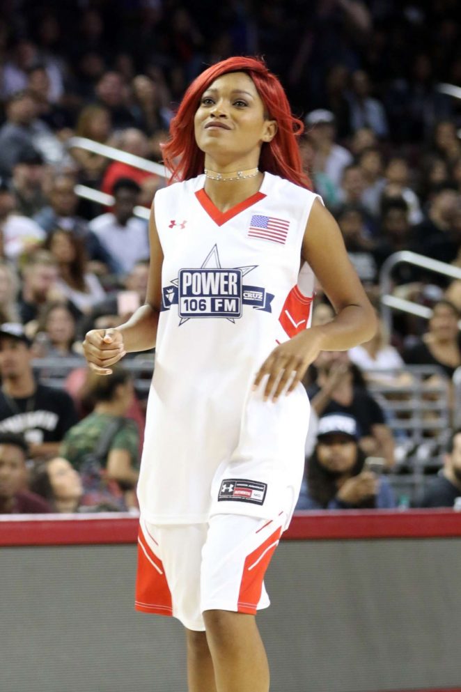 Keke Palmer - Plays in the Power 106 basketball game in Los Angeles