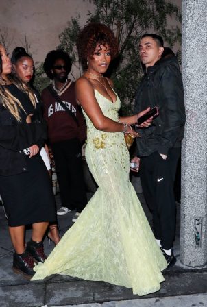 Keke Palmer - Seen as she exits a pre-Grammy party at The Fleur Room in West Hollywood