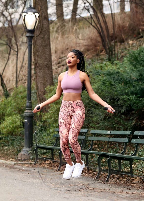 Keke Palmer - Working out in Central Park