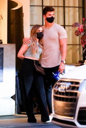 Kelianne Stankus - With fiance Chase Mattson seen outside Kimpton La Peer Hotel in West Hollywood