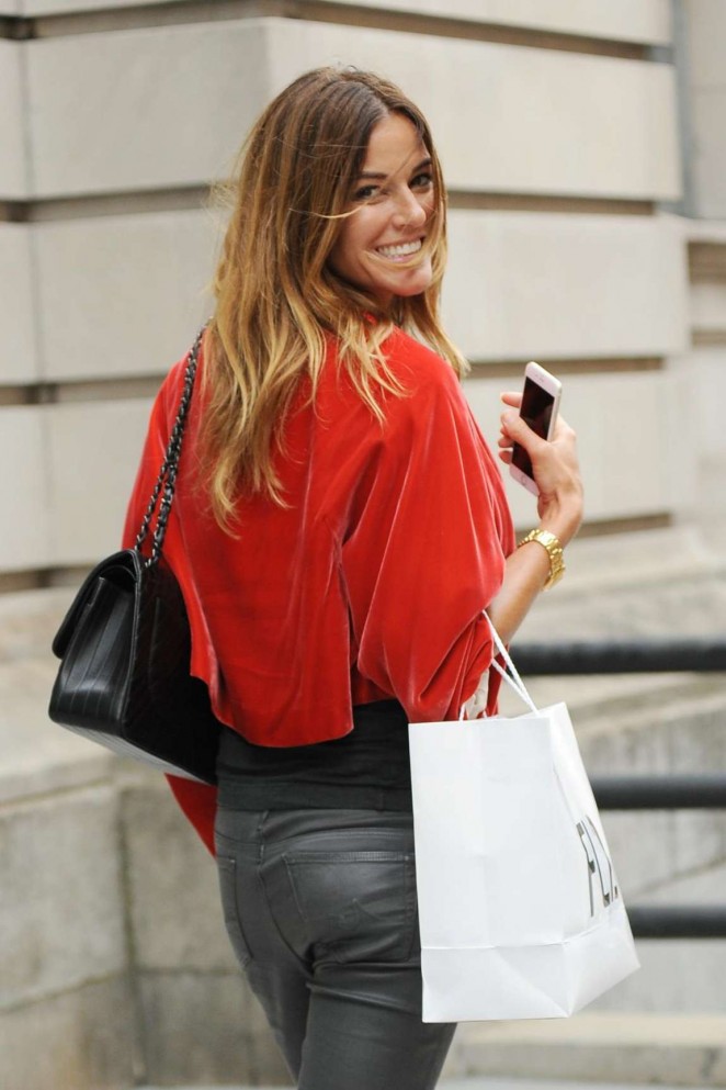 Kelly Bensimon in Leather Out in SoHo