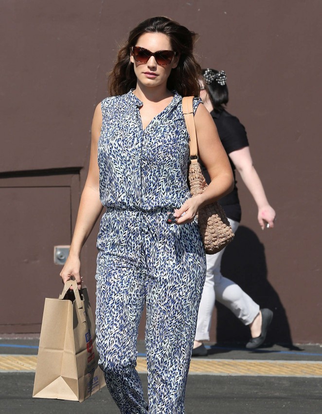 Kelly Brook in Jumpsuit Out in LA