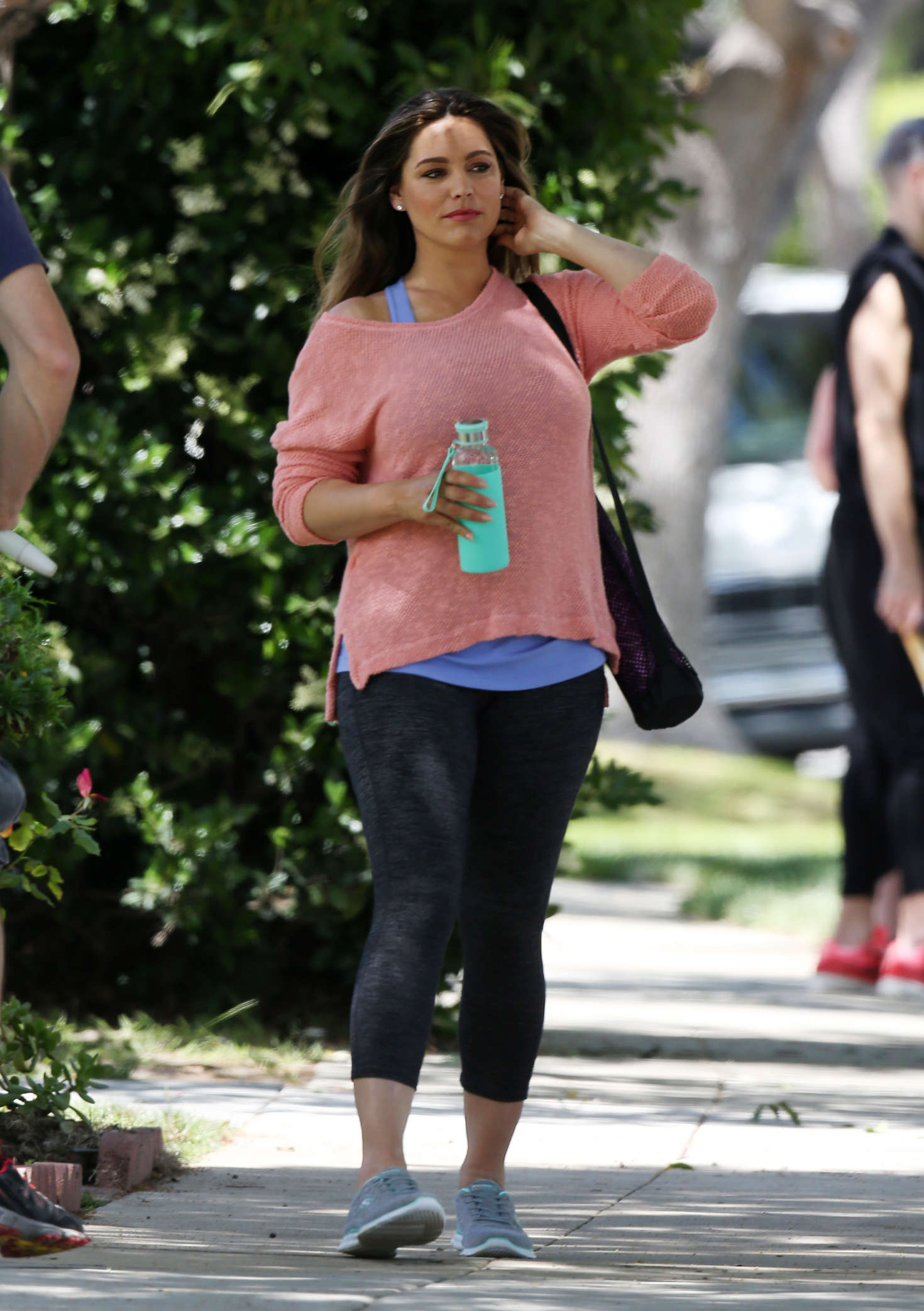 Kelly Brook - Filming Skechers Commercial in Beverly Hills
