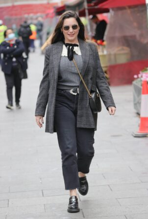 Kelly Brook - In a Prada brogues heads home from Global offices radio in London