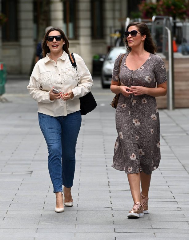 Kelly Brook - In denimi with Jason aka JK and Lucy Horobin in London