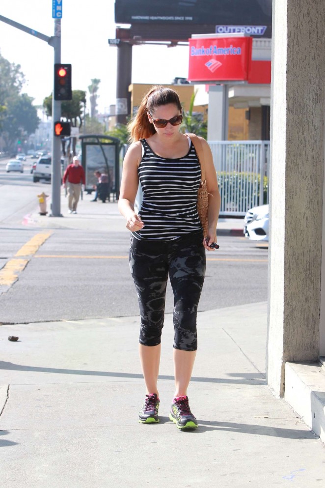 Kelly Brook in Tight Leggings Out in LA
