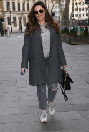 Kelly Brook - Makes appearance at Heart radio in London