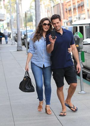 Kelly Brook with her boyfriend out in Beverly Hills
