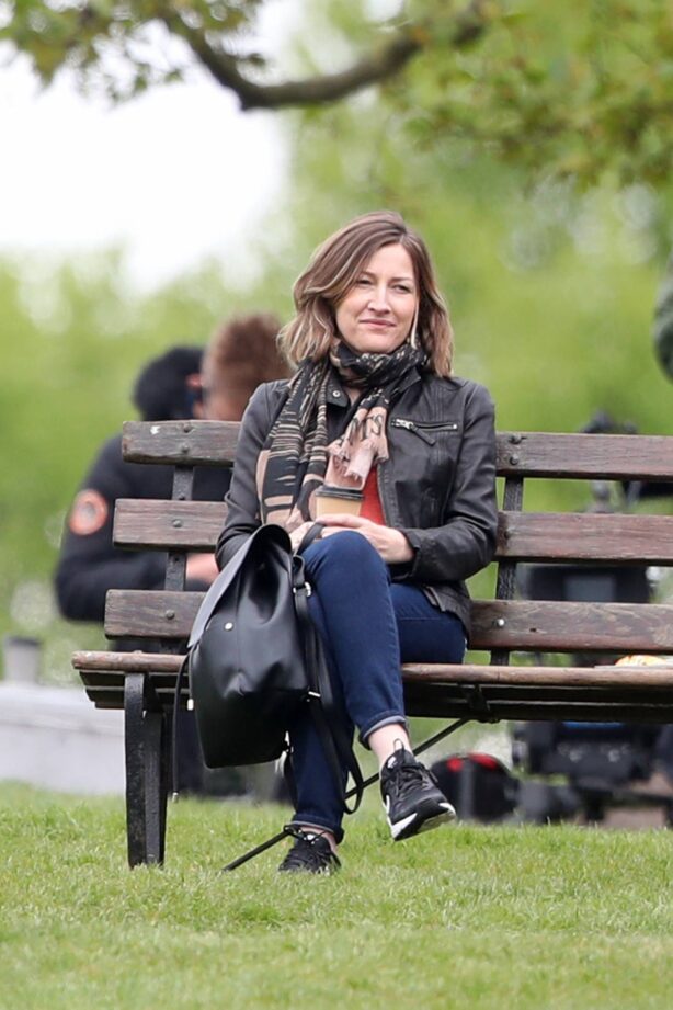 Kelly Macdonald - Filming for Amazon Prime in London