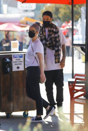 Kelly Osbourne and her boyfriend - Seen at Chin Chin restaurant in West Hollywood