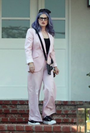 Kelly Osbourne - In a light pink suit out in Los Angeles