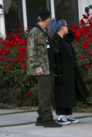 Kelly Osbourne - With new boyfriend Sid Wilson at a family gathering in Los Angeles