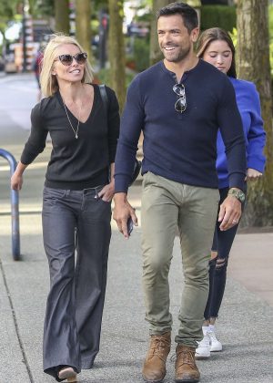 Kelly Ripa and Mark Consuelos out in Vancouver