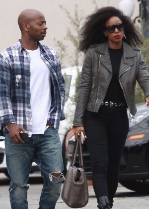 Kelly Rowland and her husband Tim Weatherspoon out in West Hollywood