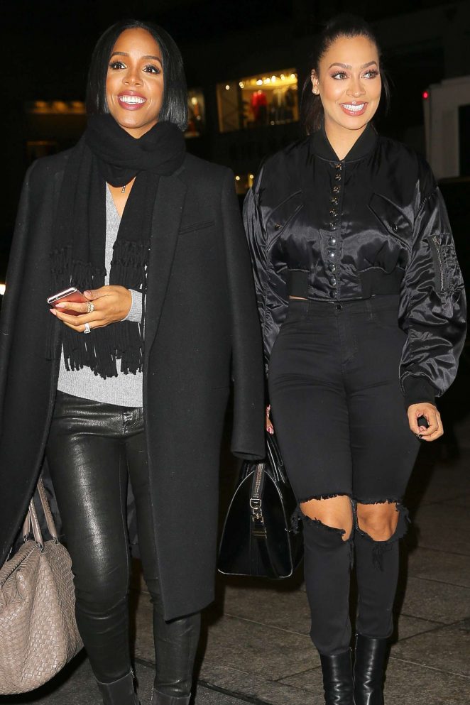 Kelly Rowland and La La Anthony at NOBU Restaurant in New York