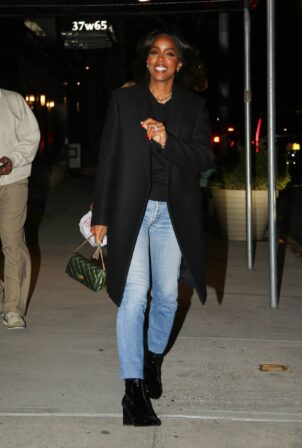 Kelly Rowland - In leather boots and denim out in New York