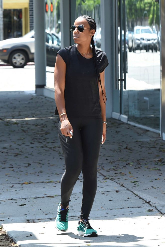 Kelly Rowland in Tights out in West Hollywood
