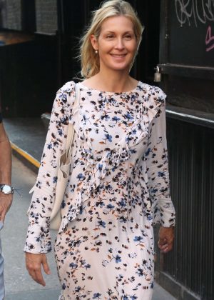 Kelly Rutherford in Long Dress - Out in New York