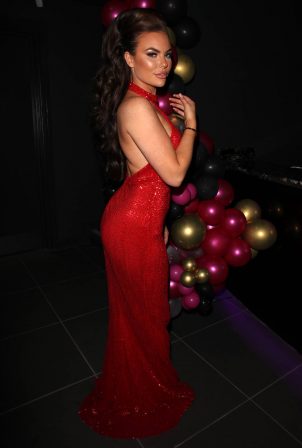 Kelsey Stratford - In a red dress at 'The Only Way is Essex TV Show' in Essex