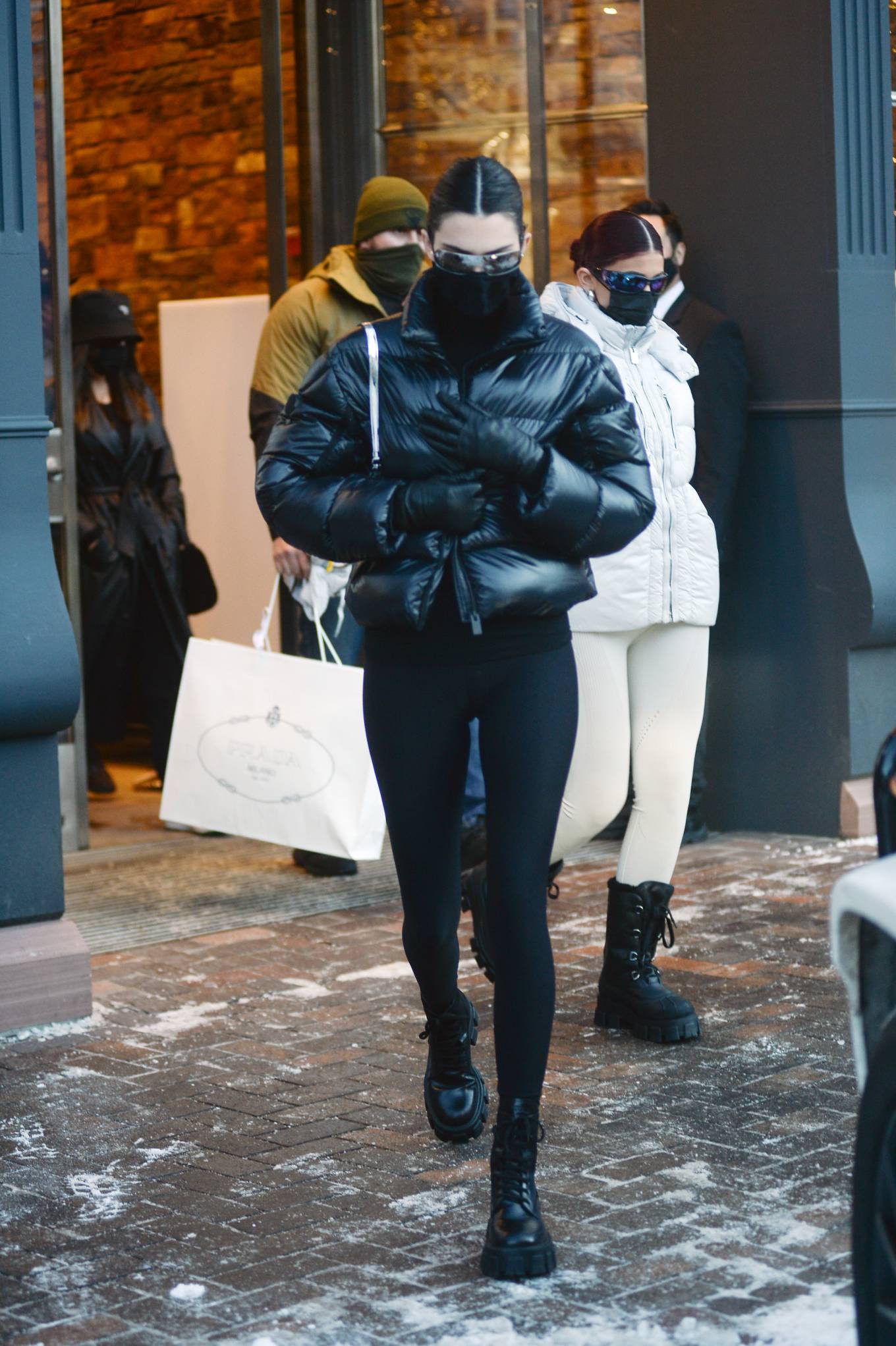 Kendall and Kylie Jenner - Shopping candids in Aspen