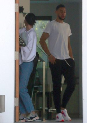 Kendall Jenner and Ben Simmon - Leaving his house in Beverly Hills
