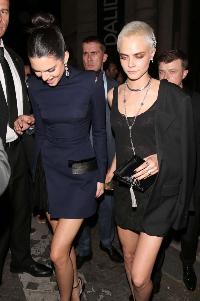Kendall Jenner and Cara Delevingne - Attends the Vogue Party 2017 in Paris
