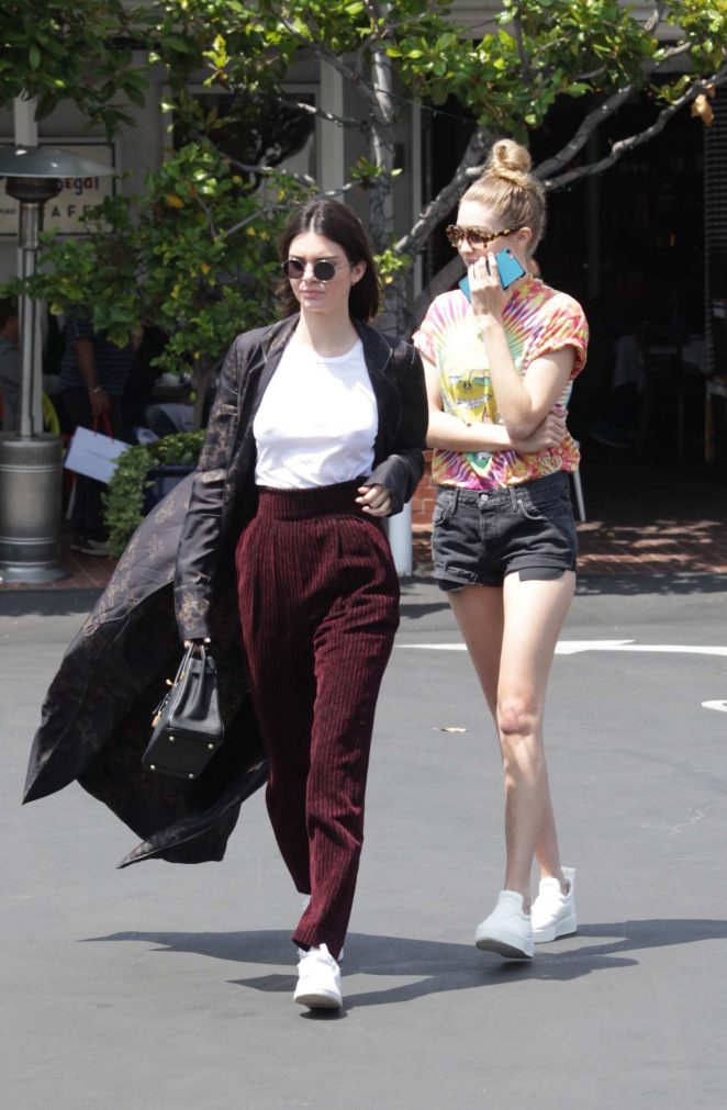 Kendall Jenner and Gigi Hadid at Fred Segal in Beverly Hills