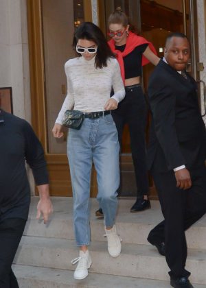 Kendall Jenner and Gigi Hadid – Leaving Nobu Restaurant in NY – GotCeleb